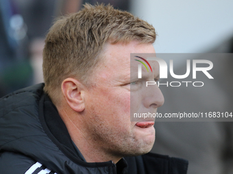 Newcastle United Manager Eddie Howe is present during the Premier League match between Newcastle United and Brighton and Hove Albion at St....