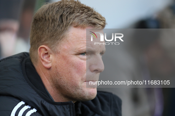 Newcastle United Manager Eddie Howe is present during the Premier League match between Newcastle United and Brighton and Hove Albion at St....