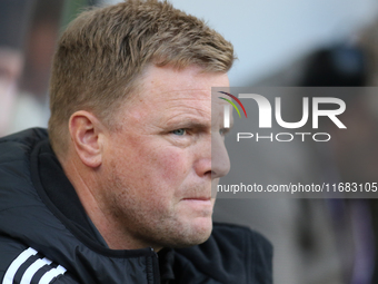 Newcastle United Manager Eddie Howe is present during the Premier League match between Newcastle United and Brighton and Hove Albion at St....