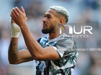 Joelinton of Newcastle United plays during the Premier League match between Newcastle United and Brighton and Hove Albion at St. James's Par...