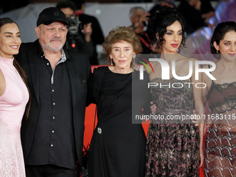 (L-R) Lara Dalileh Wolf, Eran Riklis, Azar Nafisi, Catayoune Ahmadi, and Mina Kavani attend the ''Reading Lolita In Tehran'' red carpet duri...