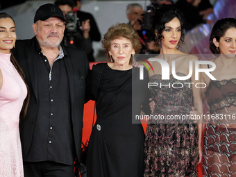 (L-R) Lara Dalileh Wolf, Eran Riklis, Azar Nafisi, Catayoune Ahmadi, and Mina Kavani attend the ''Reading Lolita In Tehran'' red carpet duri...