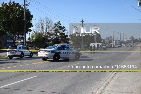 One woman is dead, and two other women and a man are injured in a mass shooting in Brampton, Ontario, Canada, on October 19, 2024. On Saturd...