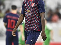 Michael Olunga of Al Duhail FC plays in the Ooredoo Qatar Stars League 24/25 match between Al Ahli SC and Al Duhail SC at Al Thumama Stadium...