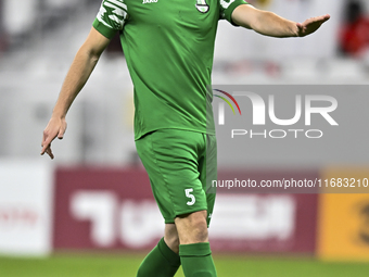 Matej Mitrovic of Al Ahli SC plays in the Ooredoo Qatar Stars League 24/25 match between Al Ahli SC and Al Duhail SC at Al Thumama Stadium i...