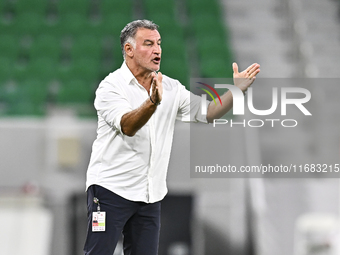 Christophe Galtier, head coach of Al Duhail FC, reacts during the Ooredoo Qatar Stars League 24/25 match between Al Ahli SC and Al Duhail SC...