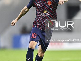 Luis Alberto of Al Duhail FC plays in the Ooredoo Qatar Stars League 24/25 match between Al Ahli SC and Al Duhail SC at Al Thumama Stadium i...