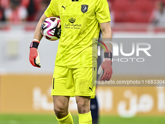 Salah Zachariah of Al Duhail FC plays in the Ooredoo Qatar Stars League 24/25 match between Al Ahli SC and Al Duhail SC at Al Thumama Stadiu...