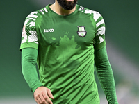 Driss Fettouhi of Al Ahli SC plays in the Ooredoo Qatar Stars League 24/25 match between Al Ahli SC and Al Duhail SC at Al Thumama Stadium i...