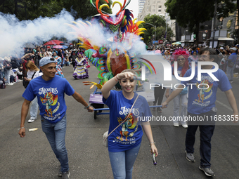 The monumental alebrijes route takes place on Saturday, October 19, 2024, from the Zocalo of Mexico City to Paseo de la Reforma, coinciding...