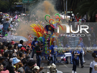 The monumental alebrijes route takes place on Saturday, October 19, 2024, from the Zocalo of Mexico City to Paseo de la Reforma, coinciding...