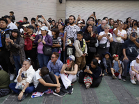 Dozens of people attend the alebrije parade in Mexico City, Mexico, on October 19, 2024, from the Zocalo to Paseo de la Reforma. (