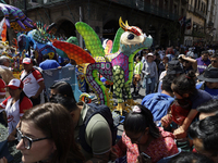 Alebrijes parade from the Zocalo of Mexico City to Paseo de la Reforma in Mexico City, Mexico, on October 19, 2024. (