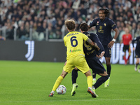 Dusan Vlahovic participates in the Serie A 2024-2025 match between Juventus and Lazio in Turin, Italy, on October 19, 2024 (