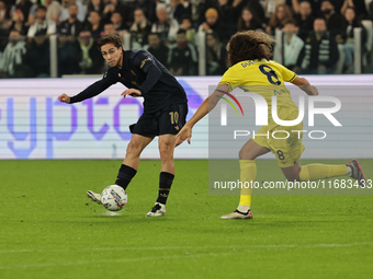 Kenan Yildiz participates in the Serie A 2024-2025 match between Juventus and Lazio in Turin, Italy, on October 19, 2024. (