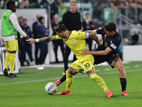 Mattia Zaccagni participates in the Serie A 2024-2025 match between Juventus and Lazio in Turin, Italy, on October 19, 2024 (