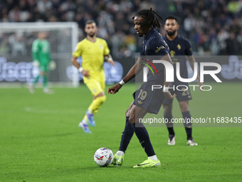 Khephren Thuram participates in the Serie A 2024-2025 match between Juventus and Lazio in Turin, Italy, on October 19, 2024. (