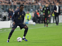 Timothy Weah participates in the Serie A 2024-2025 match between Juventus and Lazio in Turin, Italy, on October 19, 2024. (