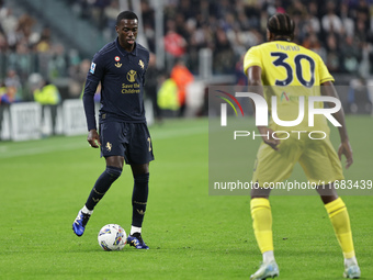 Timothy Weah participates in the Serie A 2024-2025 match between Juventus and Lazio in Turin, Italy, on October 19, 2024. (