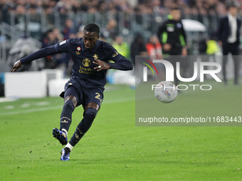 Timothy Weah participates in the Serie A 2024-2025 match between Juventus and Lazio in Turin, Italy, on October 19, 2024. (