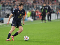 Andrea Cambiaso participates in the Serie A 2024-2025 match between Juventus and Lazio in Turin, Italy, on October 19, 2024. (