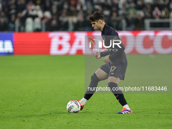 Vasilije Adzic participates in the Serie A 2024-2025 match between Juventus and Lazio in Turin, Italy, on October 19, 2024 