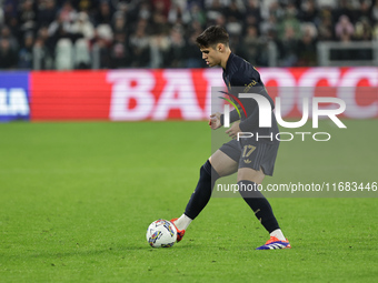 Vasilije Adzic participates in the Serie A 2024-2025 match between Juventus and Lazio in Turin, Italy, on October 19, 2024 (