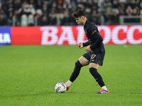 Vasilije Adzic participates in the Serie A 2024-2025 match between Juventus and Lazio in Turin, Italy, on October 19, 2024 (