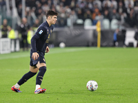 Vasilije Adzic participates in the Serie A 2024-2025 match between Juventus and Lazio in Turin, Italy, on October 19, 2024 (