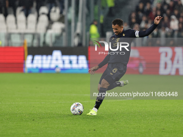 Danilo participates in the Serie A 2024-2025 match between Juventus and Lazio in Turin, Italy, on October 19, 2024. 