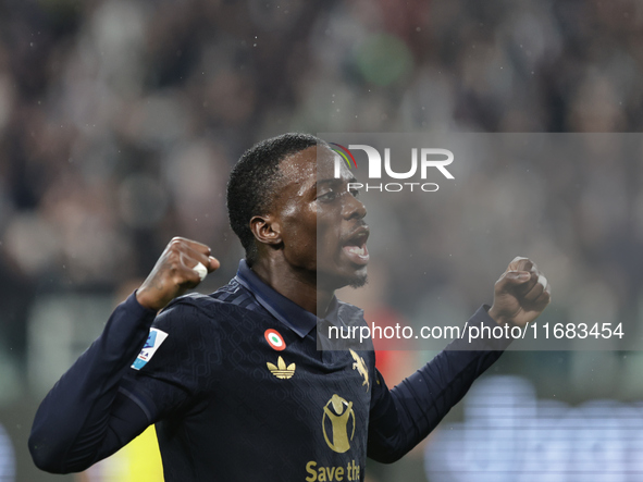 Timothy Weah participates in the Serie A 2024-2025 match between Juventus and Lazio in Turin, Italy, on October 19, 2024. 