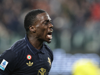 Timothy Weah participates in the Serie A 2024-2025 match between Juventus and Lazio in Turin, Italy, on October 19, 2024. (