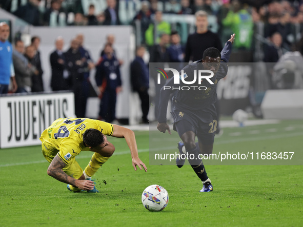 Timothy Weah participates in the Serie A 2024-2025 match between Juventus and Lazio in Turin, Italy, on October 19, 2024. 