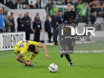 Timothy Weah participates in the Serie A 2024-2025 match between Juventus and Lazio in Turin, Italy, on October 19, 2024. (