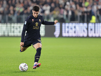 Vasilije Adzic participates in the Serie A 2024-2025 match between Juventus and Lazio in Turin, Italy, on October 19, 2024 (