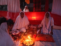 People celebrate the 135th death anniversary of Fakir Lalon, the spiritual mystic of the subcontinent and the Baul king, during a three-day...