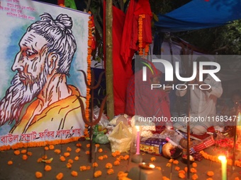 People celebrate the 135th death anniversary of Fakir Lalon, the spiritual mystic of the subcontinent and the Baul king, during a three-day...