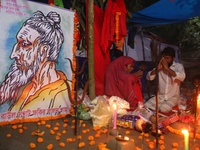 People celebrate the 135th death anniversary of Fakir Lalon, the spiritual mystic of the subcontinent and the Baul king, during a three-day...