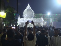 People celebrate the 135th death anniversary of Fakir Lalon, the spiritual mystic of the subcontinent and the Baul king, during a three-day...