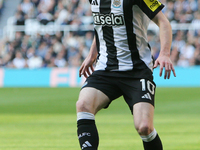 Anthony Gordon of Newcastle United participates in the Premier League match between Newcastle United and Brighton and Hove Albion at St. Jam...