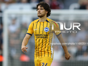 Ferdi Kadioglu of Brighton and Hove Albion plays during the Premier League match between Newcastle United and Brighton and Hove Albion at St...