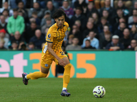 Kaoru Mitoma of Brighton and Hove Albion plays during the Premier League match between Newcastle United and Brighton and Hove Albion at St....