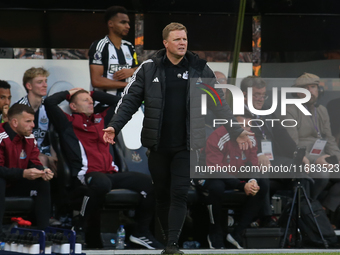 Newcastle United Manager Eddie Howe is present during the Premier League match between Newcastle United and Brighton and Hove Albion at St....