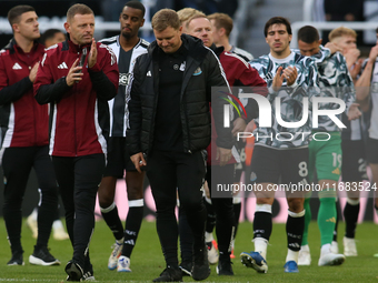 Newcastle United Manager Eddie Howe shows dejection during the Premier League match between Newcastle United and Brighton and Hove Albion at...