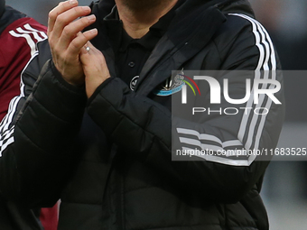 Newcastle United Manager Eddie Howe is present during the Premier League match between Newcastle United and Brighton and Hove Albion at St....