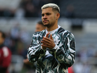 Bruno Guimaraes plays for Newcastle United during the Premier League match between Newcastle United and Brighton and Hove Albion at St. Jame...