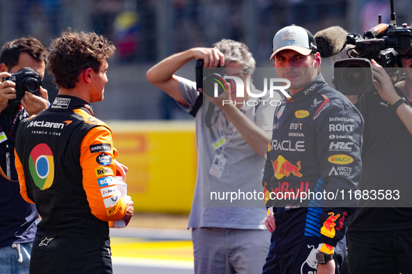 Max Verstappen of the Netherlands drives the Oracle Red Bull Racing RB20 Honda RBPT during the Formula 1 Pirelli United States Grand Prix 20...