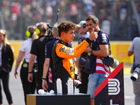 Lando Norris of the UK drives the McLaren F1 Team MCL38 Mercedes during the Formula 1 Pirelli United States Grand Prix 2024 in Austin, USA,...