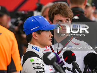 Yuki Tsunoda of Japan drives the (22) Visa Cash app RB VCARB01 Honda RBPT during the Formula 1 Pirelli United States Grand Prix 2024 in Aust...