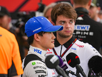 Yuki Tsunoda of Japan drives the (22) Visa Cash app RB VCARB01 Honda RBPT during the Formula 1 Pirelli United States Grand Prix 2024 in Aust...